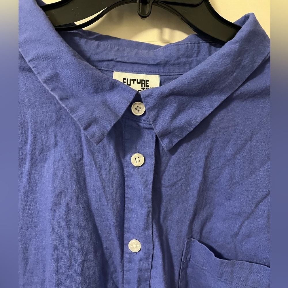 Gabriella Katefa-Johnson x Future Collective linen-blend button down shirt, 3X - Picture 2 of 6